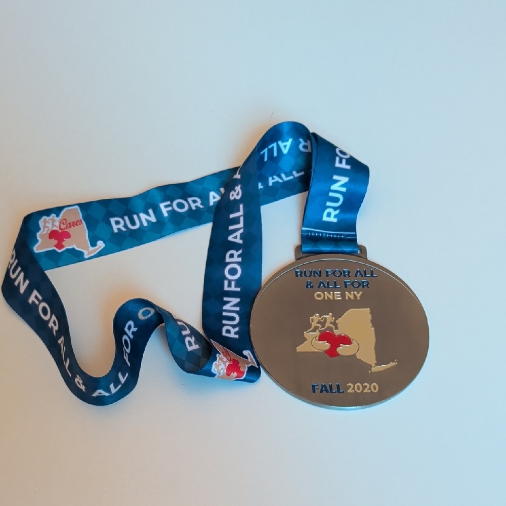 Run for All Medal with Blue Ribbon